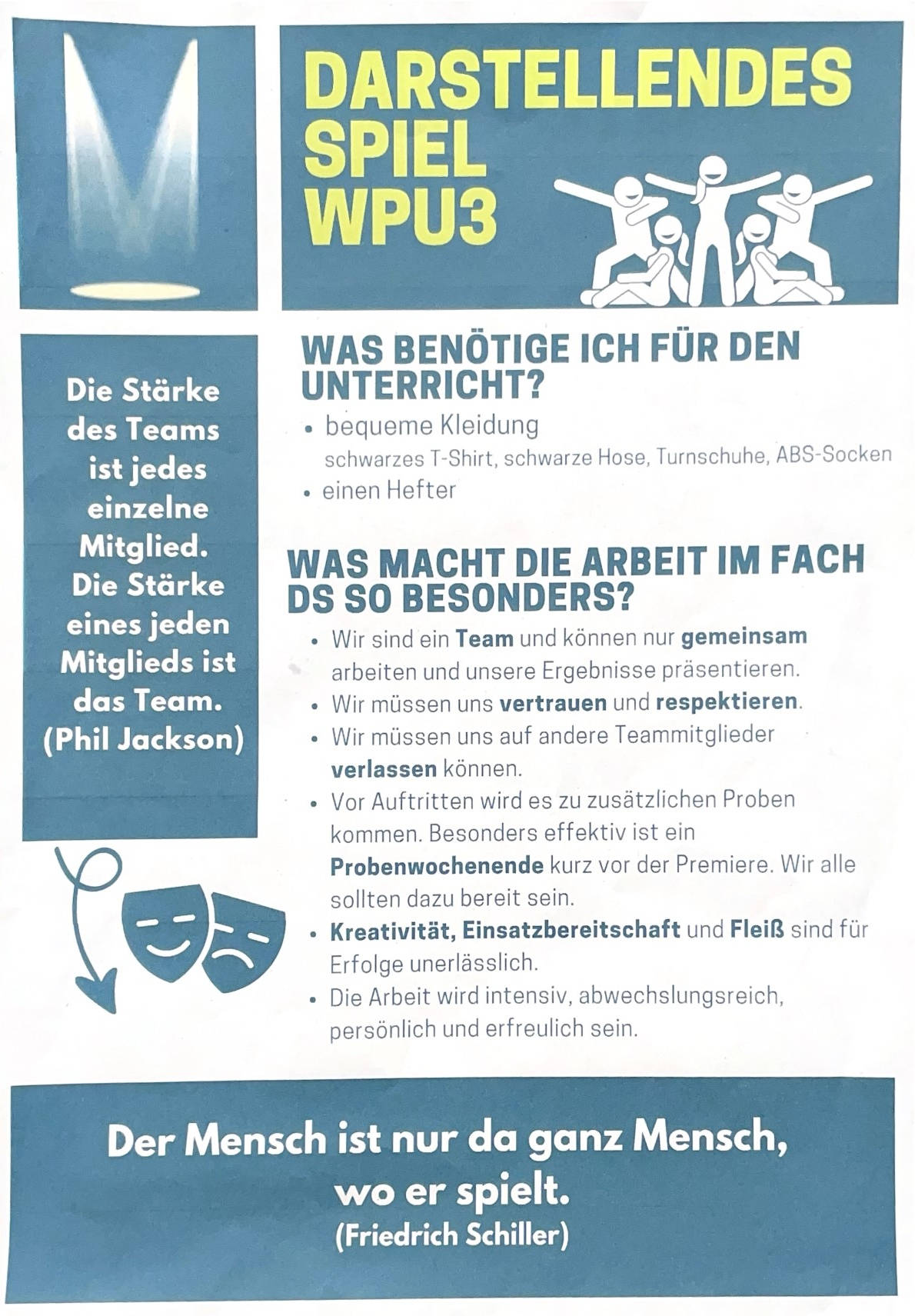 Darstellendes Spiel: Flyer