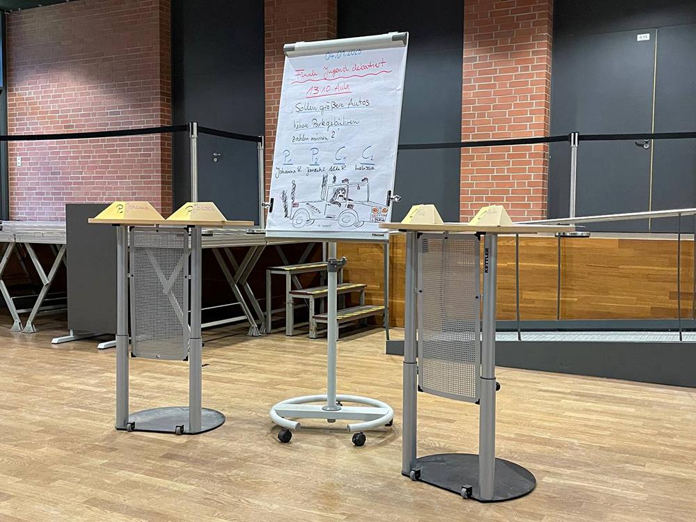 Jugend debattiert Pult der Gegner
